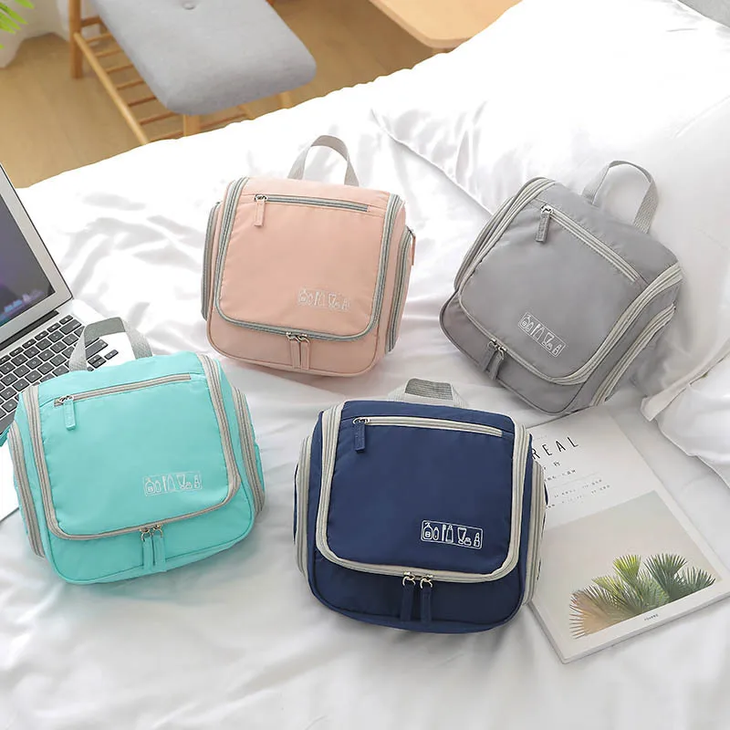 

Ladies Polyester Small Ear Wash Storage Bag with Hook Multifunctional Large Capacity Travel Storage Bag Make Up Bag
