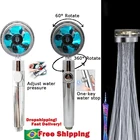 Новая вращающаяся на 360 насадка для душа высокого давления, насадка для душа с турбонаддувом ручная экономия воды Pressurized, насадка для душа с эффектом дождя