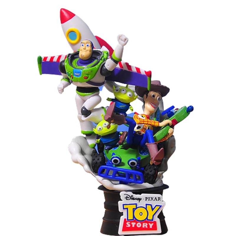 

16cm Disney Toy Story 4 Woody Buzz Lightyear Three-eyed Boy Pvc Action Figures Mini Dolls Kids Toys Model for Children Gift
