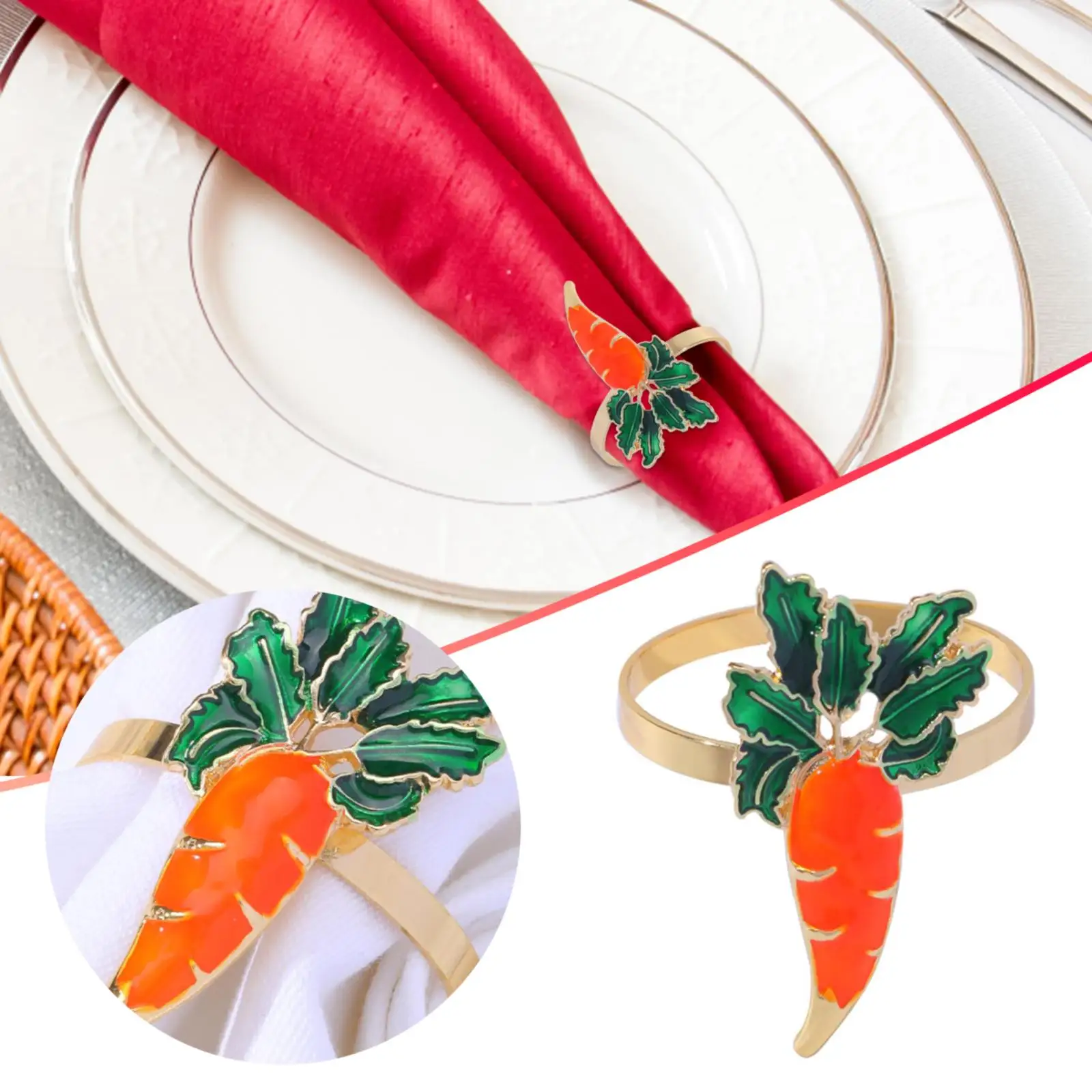 

Кольцо для салфеток Пасхальный кролик редис кольцо для салфеток из сплава украшение для стола