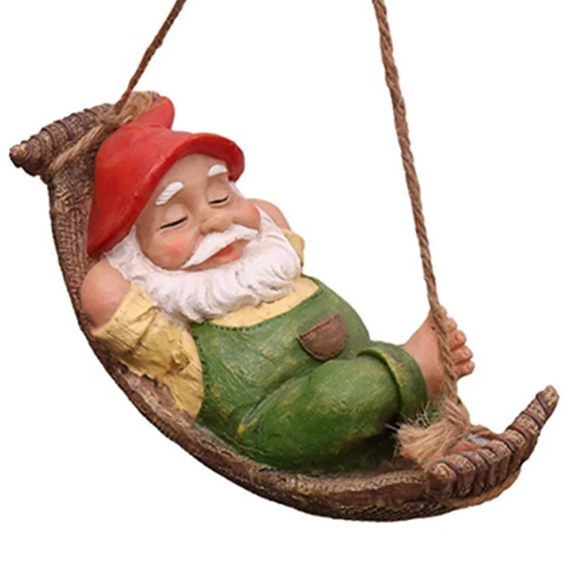 

Funny Gnome Resin Statue Garden Dwarfs Miniature Ornaments Cute Figurines Micro Landscape Crafts Outdoor Garden Home Decoration