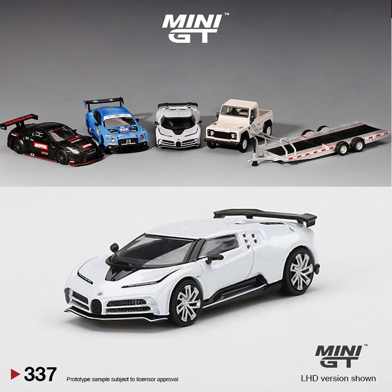 

MINI GT 1:64 Model Car Bugatti Centodieci Alloy Die-Cast Running Vehicle Display- White LHD