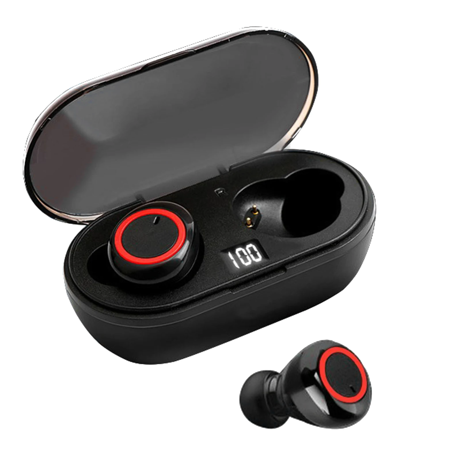 

Беспроводные наушники Y50pro с цифровым дисплеем, уличные спортивные Беспроводные наушники с зарядным отсеком
