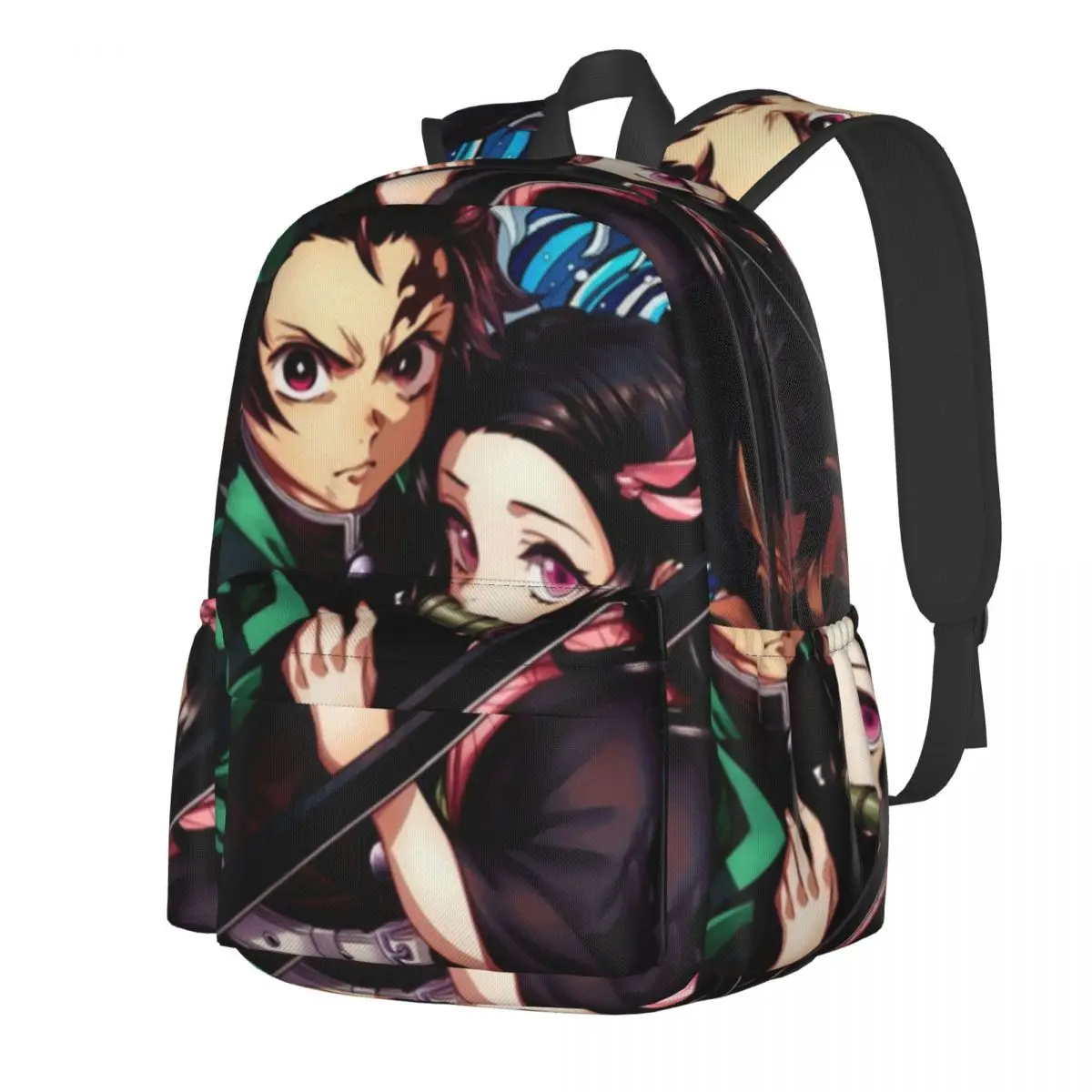 

Tanjiro Nezuko Demon Slayer Backpack Kimetsu no Yaiba Women Men Outdoor Style Backpacks Breathable Elegant School Bags Rucksack