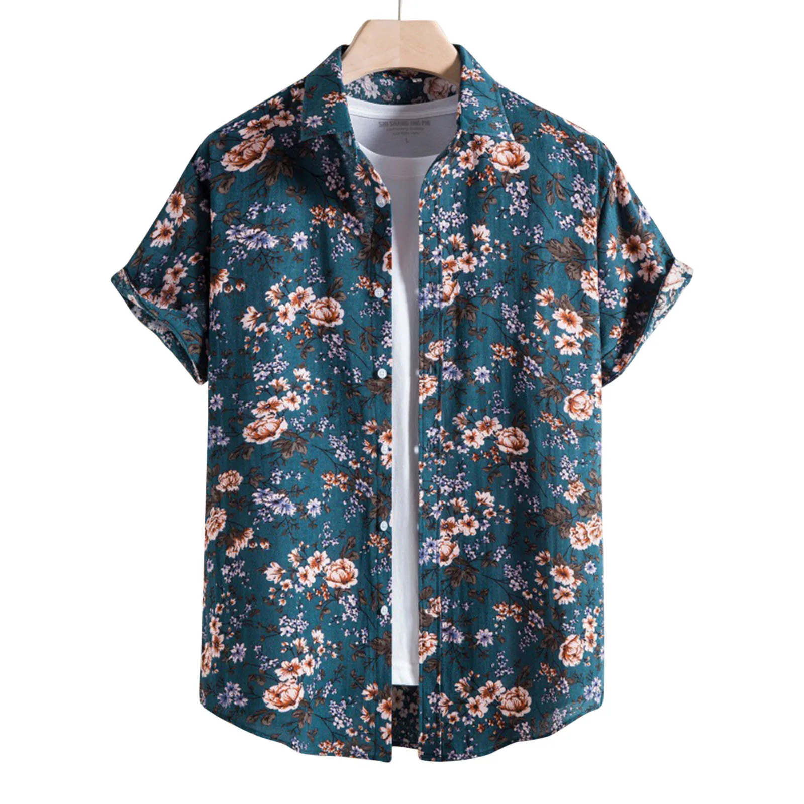 

Work Out Shirts Men Men Summer Printed Top Shirt Collar Cotton And Linen Fashion Top Casual Work Shirts Men T Shirt V Neck Men