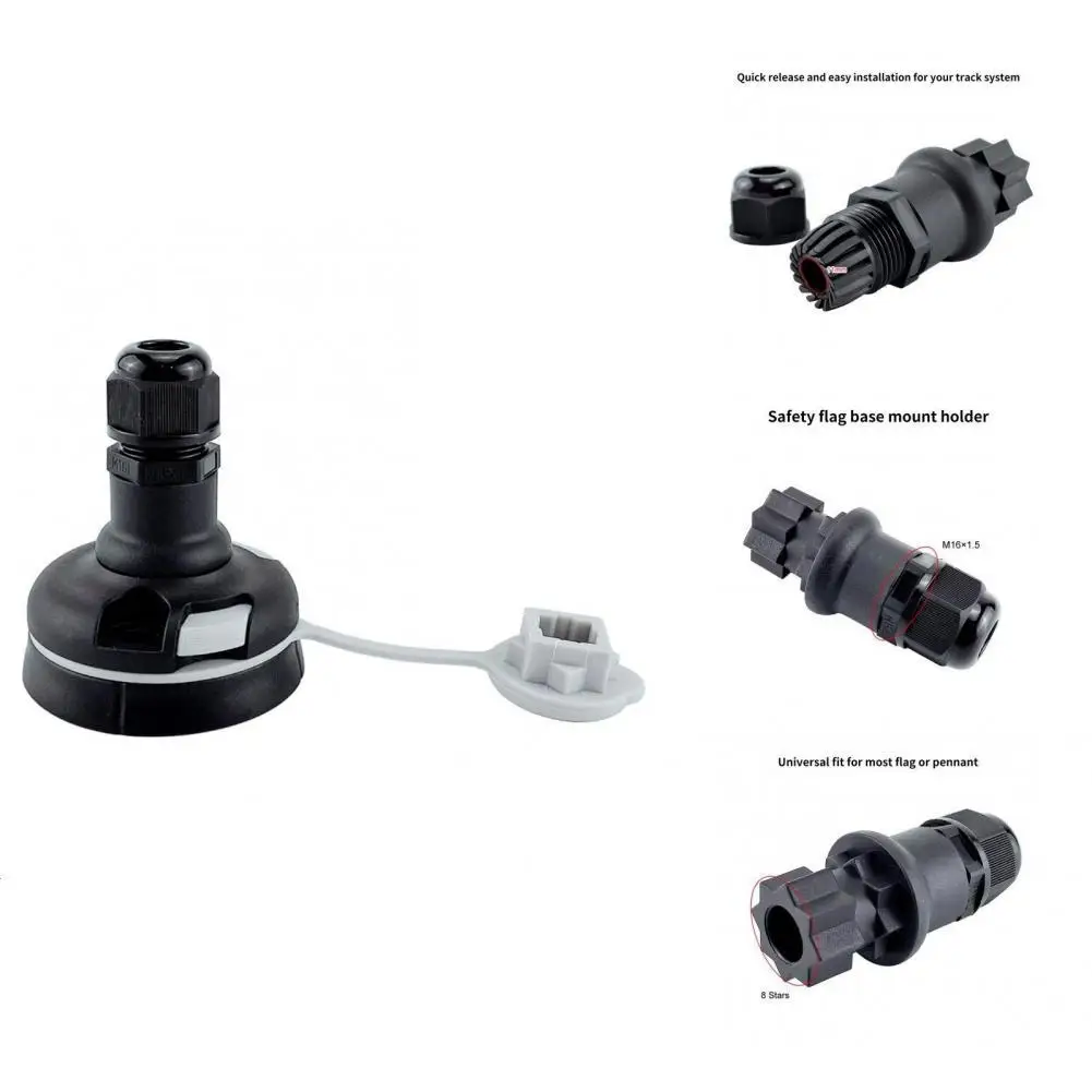 

Universal Durable High Hardness Boat Flag Base Black Boat Flag Base Sturdy for Canoe