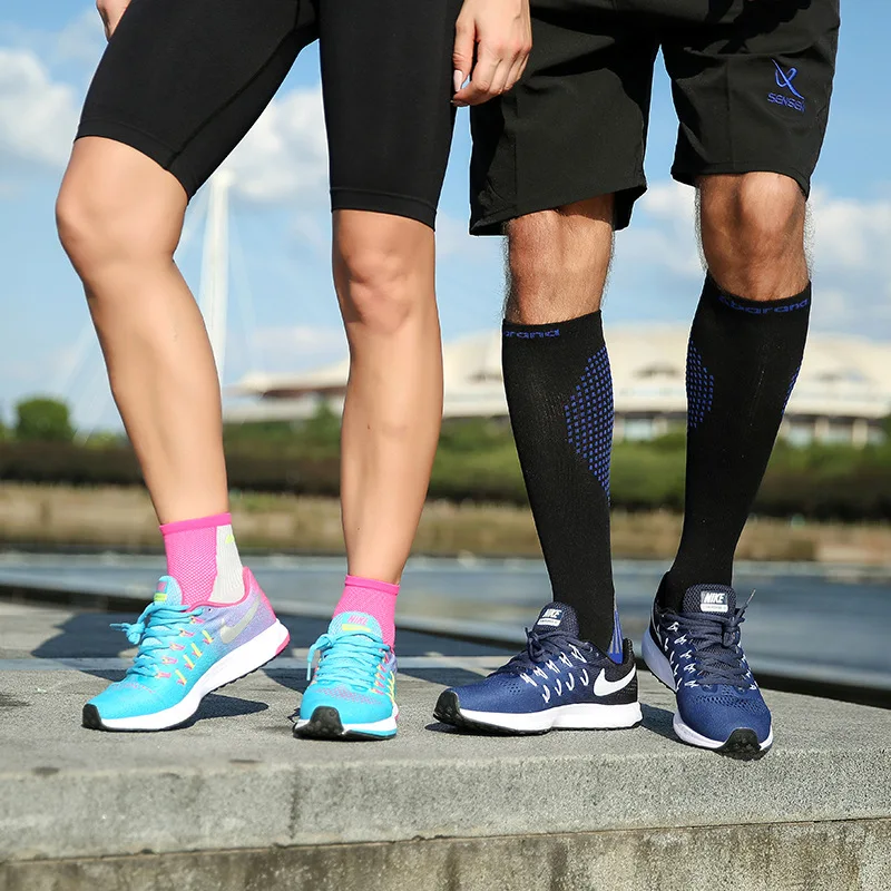 Long Tube Adult Sports Running Socks Elastic Football Socks Antiskid Calf Pressure Compression Socks Summer
