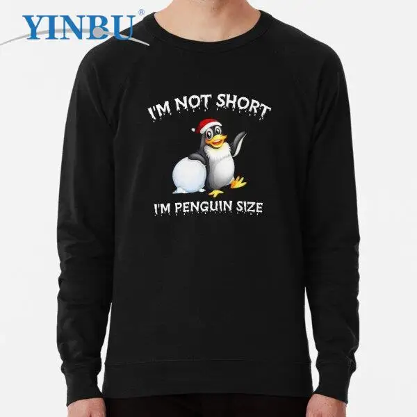 

I M Not Short I M Penguin Size 2 Lightweight Sweatshirt fashion streetwear Men's clothes