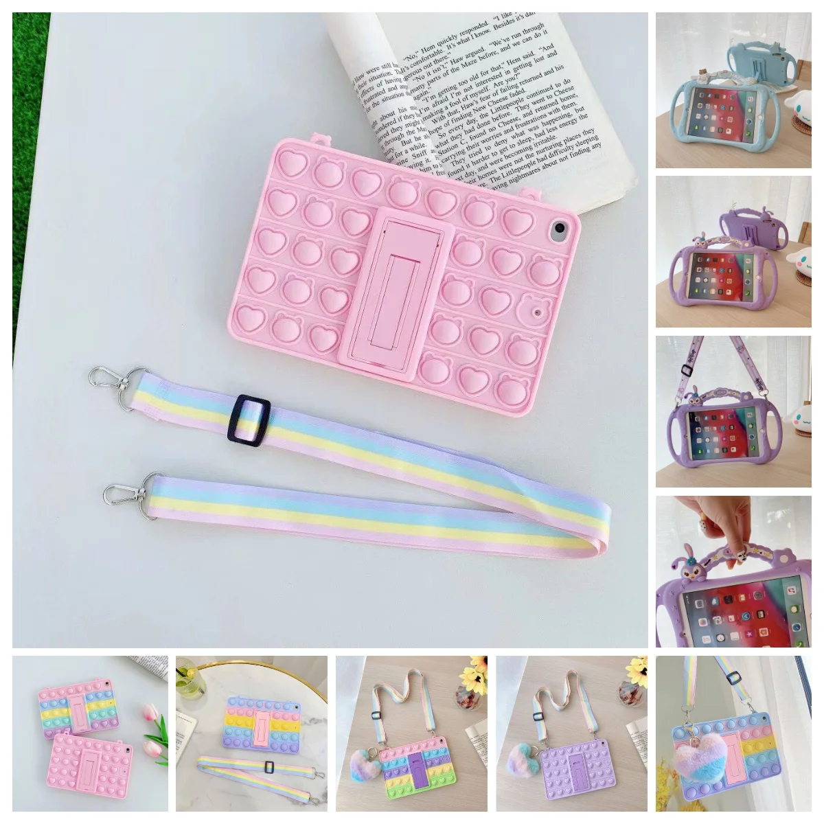 

Чехол для IPad, силиконовый противоударный защитный чехол для IPad 9,7 дюйма 2017/ 2018 5th 6th 10,2 дюйма 2020 Air 2 3 4 Mini 2 3 4 5 Pro 11