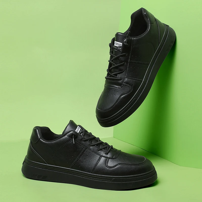 White Comfortable Men Skateboarding Shoes Skate Low-top Walking Sneakers Flat Concise Casual Shoe 2022 New Autumn New Men Shoes