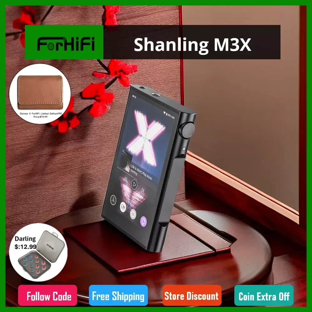 

Shanling M3X MQA Support Hi-Res Portable Player Dual ES9219C DAC/AMP DSD256 384kHz/32bit Two-way Bluetooth 3.5mm&4.4mm output