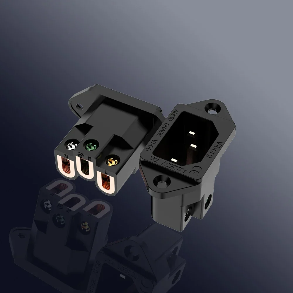 VI06BC Высокое качество Viborg HI-End аудиокласс из чистой меди IEC входная розетка аудио