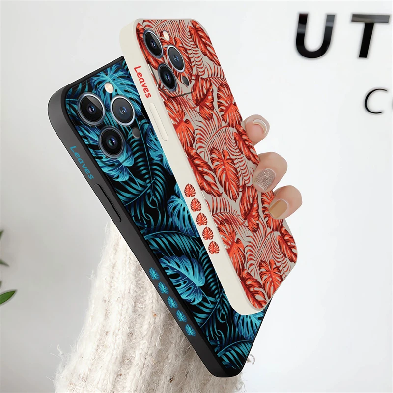 Силиконовый противоударный мягкий чехол с листьями пальмы для OPPO Realme GT Master NEO2 XT GT2
