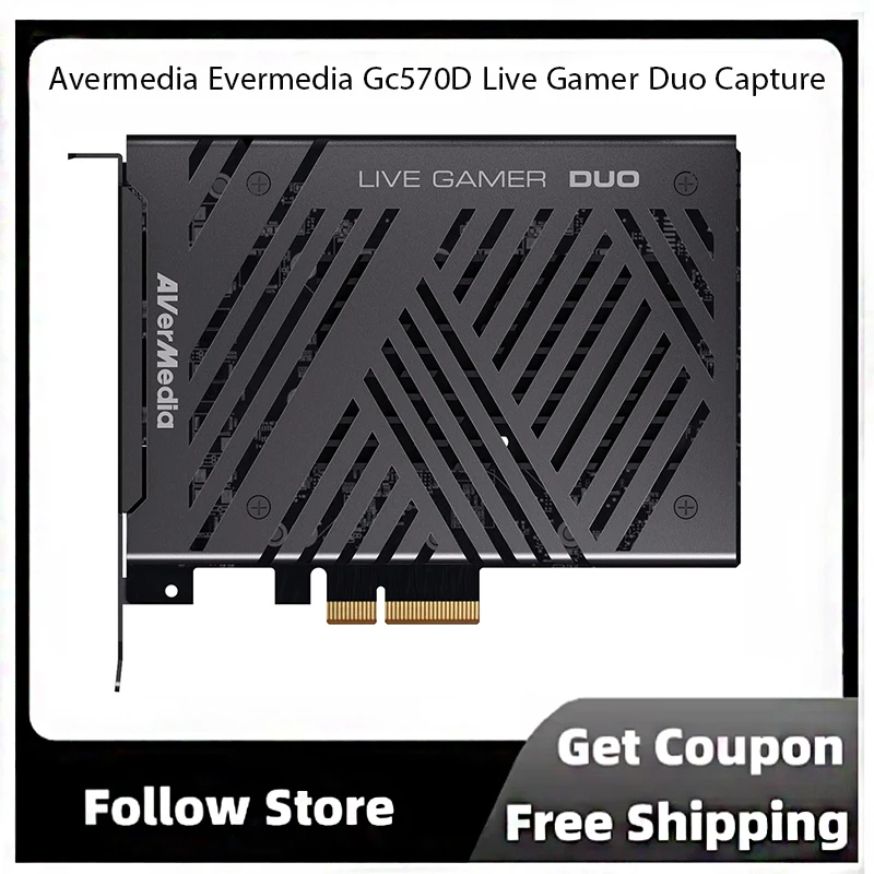 Фото Плата захвата видео Avermedia Evermedia Gc570D Live Gamer Duo со встроенным интерфейсом PCIe x4 Gen2, вход 1: HDMI 2.0, вход 2: HDMI 1.4, HDMI 2.0 №1