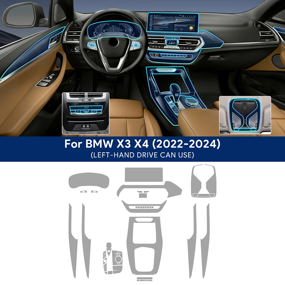 

Для BMW X3 X4 G01 G02 2022 2023 2024 ТПУ автомобильная навигационная пленка для экрана коробки передач защитная наклейка против царапин аксессуары для интерьера