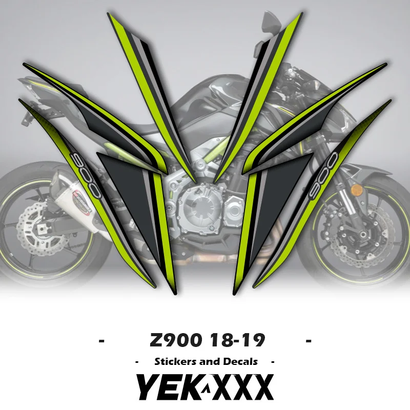 Фото Для Kawasaki Z900 2018-2019 новый металлический цвет OEM реплика наклейки на обтекатель мотоцикла 18-19 полные наклейки на автомобиль №2