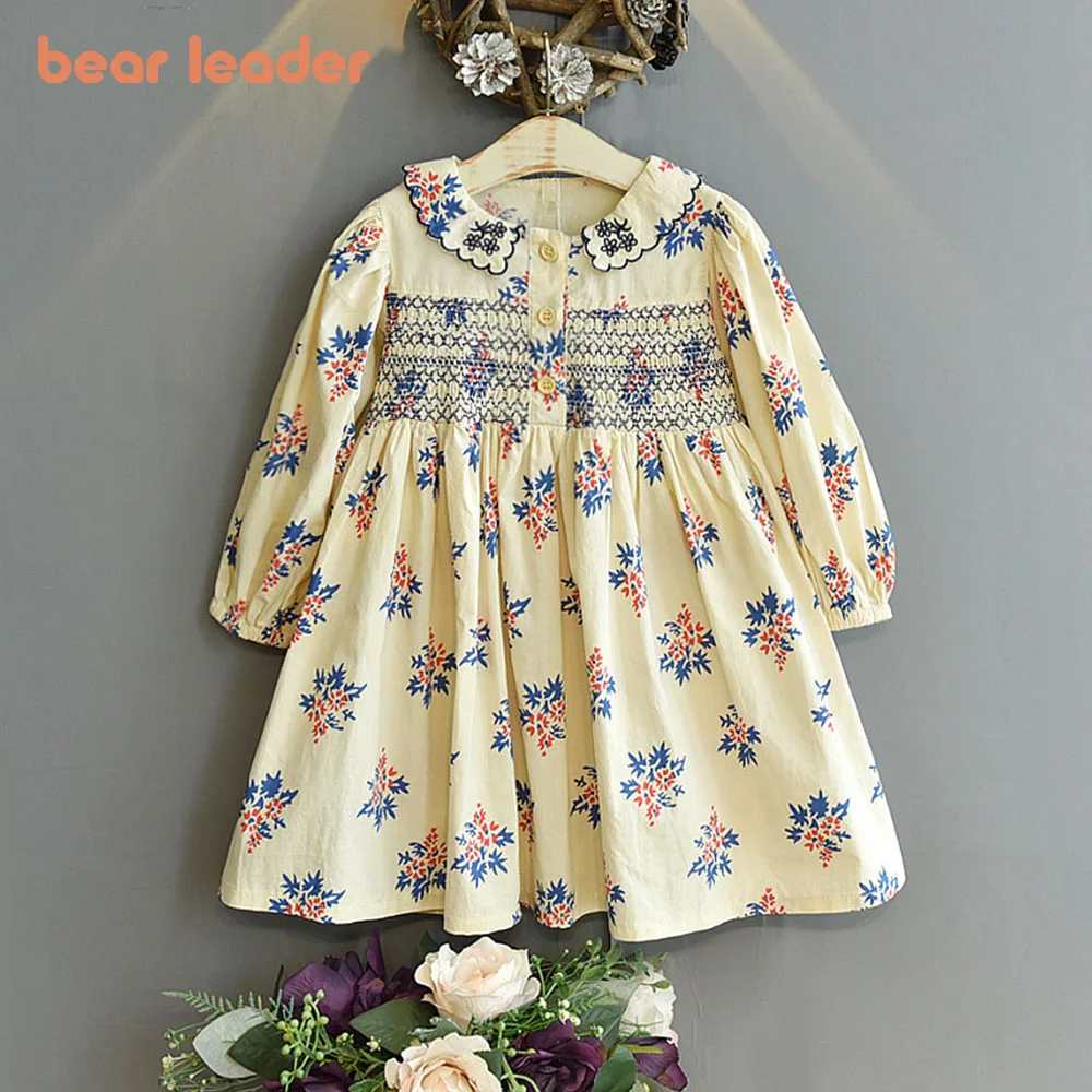 

Bear Leader New Princess Floral Vestidos 2022 Kids Casual Korean Style Sweet Clothing Baby Girls Flowers Dresses 3-7Y Outfits