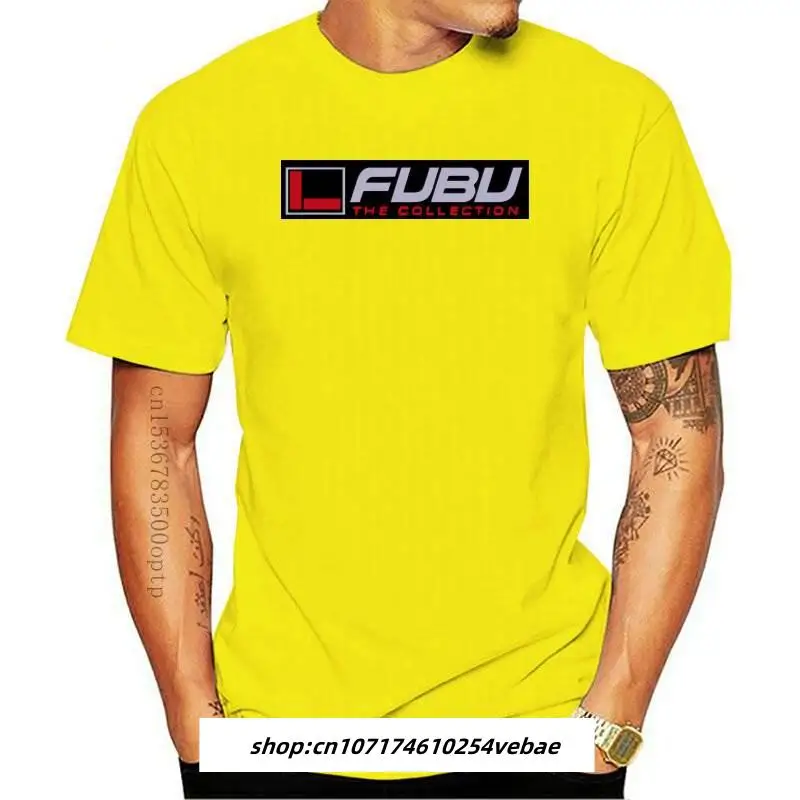 New Men t shirt Fubu Logo Printed Graphic Fashion Tops Black Size S-4XL t-shirt women