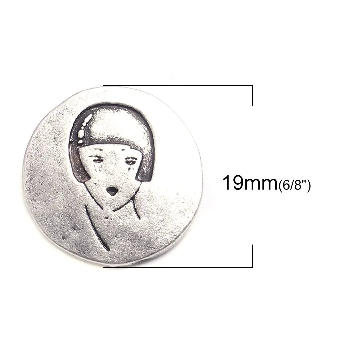 5 шт. винтажные пуговицы из цинкового сплава с цветком |