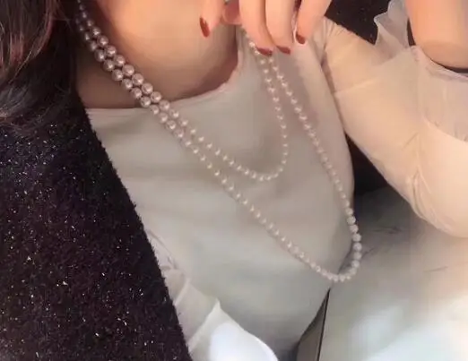 

Ожерелье из натурального пресноводного жемчуга, 7-8 мм