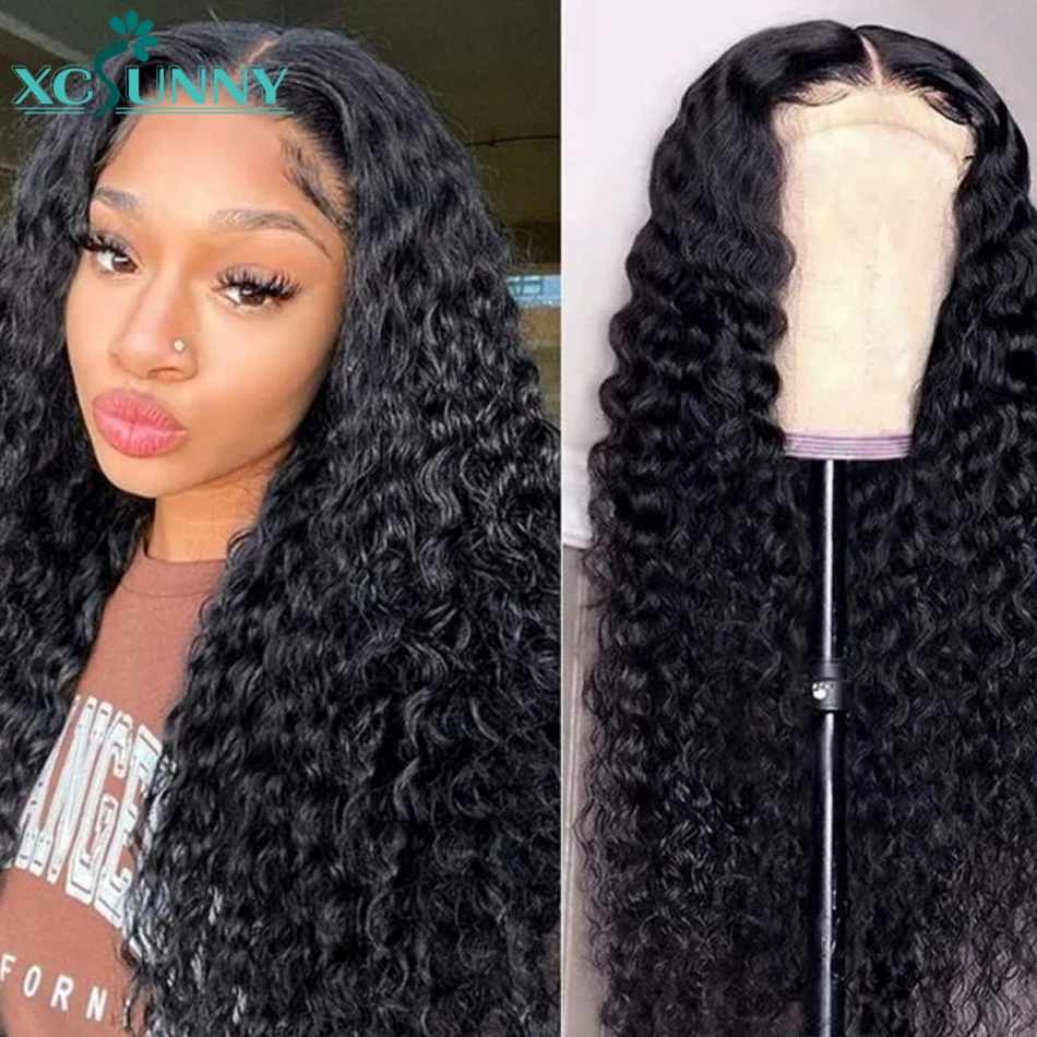 

360 Lace Frontal Human Hair Wigs Curly Pre Plucked Deep Wave Frontal Wigs Brazilian 360 HD Transparent Full Lace Wig Human Hair