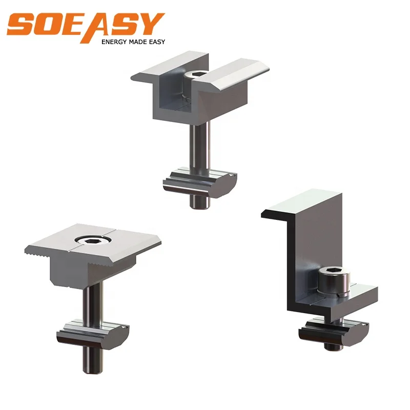 

SOEASY universal pv mounting solar panel roof customize frameless solar clamp