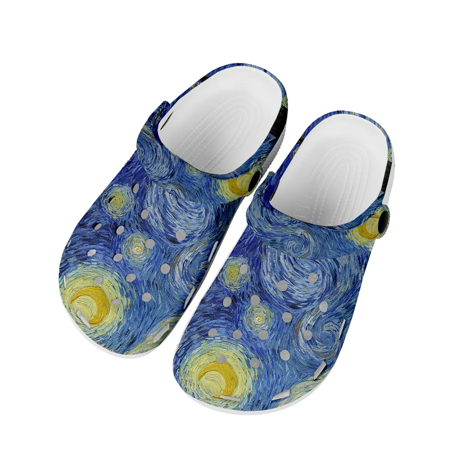 

Van Gogh Oil Paint Starry Night Home Clogs Custom Water Shoes Mens Womens Teenager Shoe Garden Breathable Beach Hole Slippers