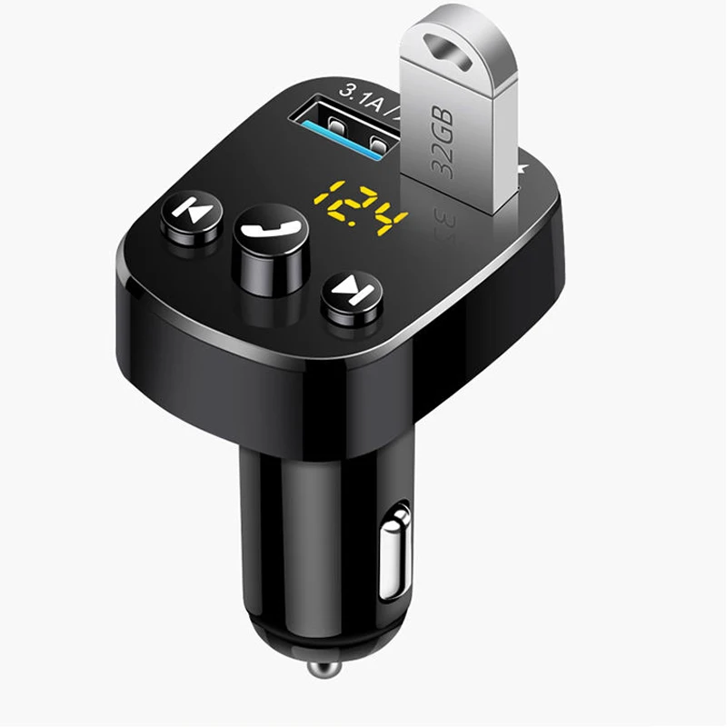 

FM Transmitter Bluetooth Car Kit Car Charger Hands-free LCD MP3 Player Dual USB AUX Player Car Phone Charger for IPhone