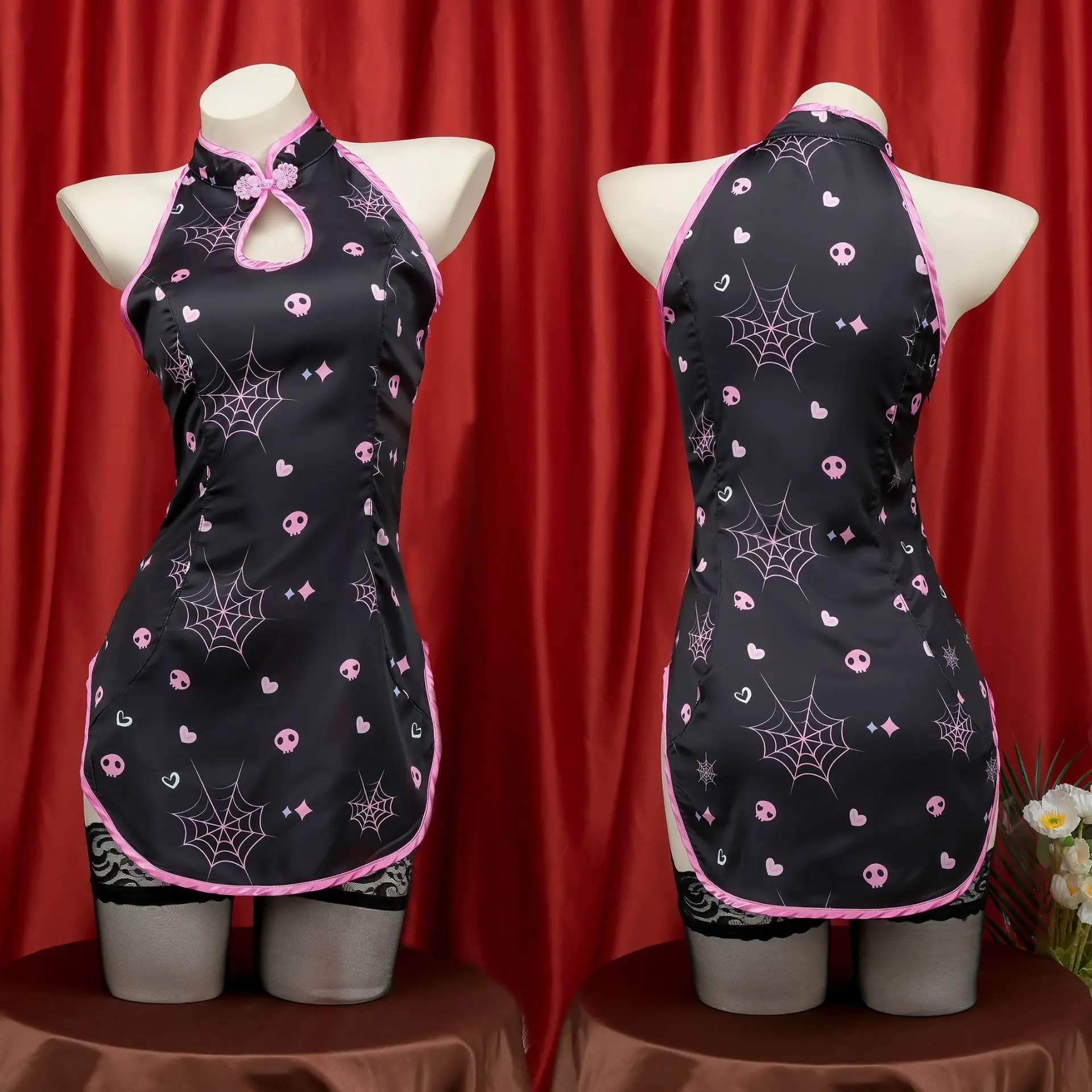 Наряд для вечеринки на Хэллоуин традиционный китайский Cheongsam женский ретро Hanfu