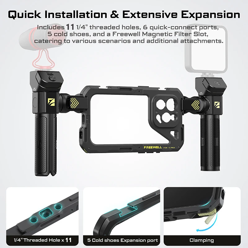 Риг-кейс для видеосъемки Freewell SmartPhone Genius Rig Cage Tripod Basic Kit