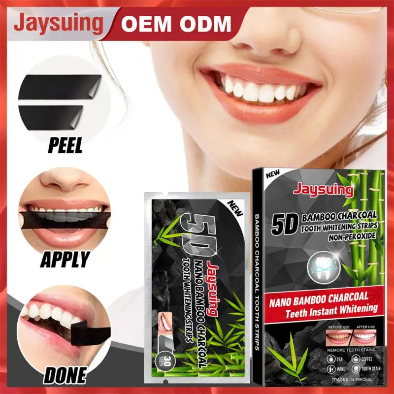 

7/14 Pairs 5D Gel Teeth Whitening Strips Black Tooth Oral Hygiene Care Strip For False Teeth Veneers Dentist Whiten Bright-Strip