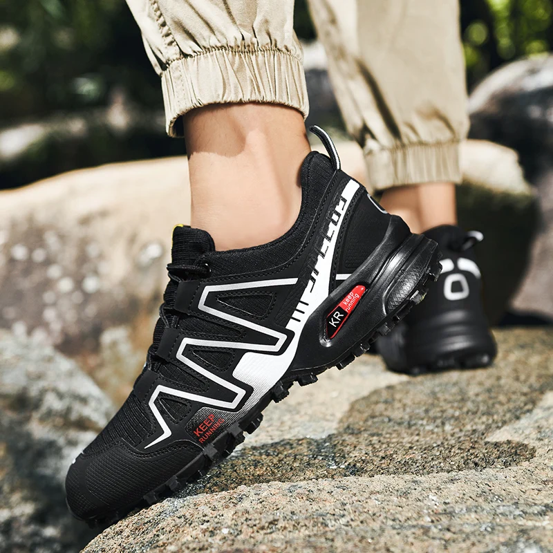 Outdoor Men Athletic Hiking Shoes Men Trekking Sneakers Non-slip Mountain-climbing Shoes Breathable Shoes Casual Plus Size 39-48