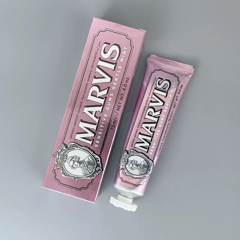 75 мл итальянская оригинальная зубная паста Marvis отбеливающая мята освежает