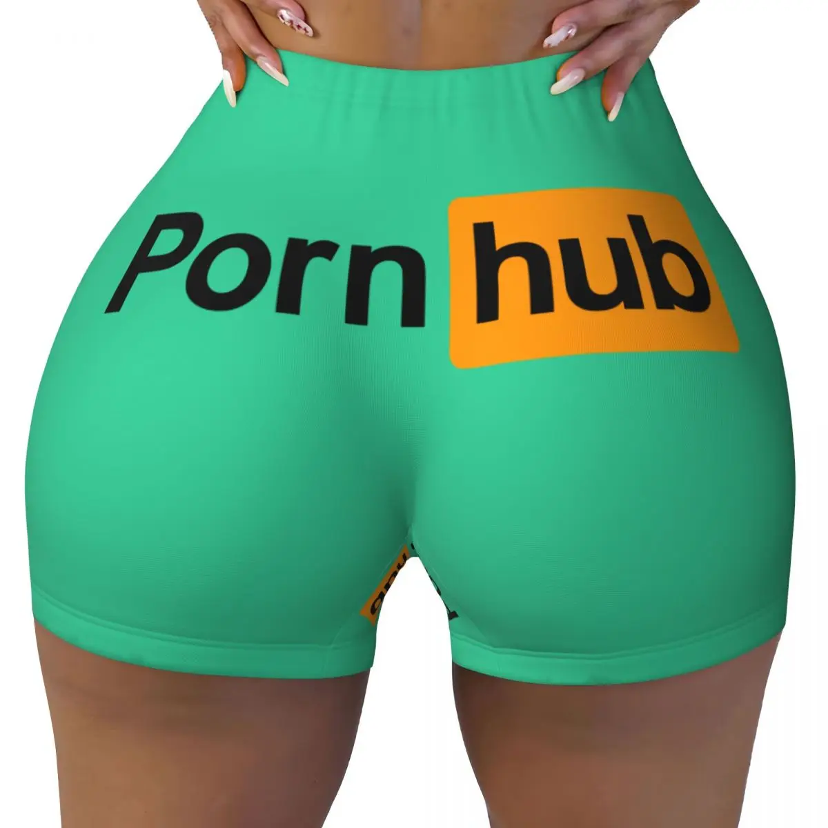 Custom P-pornhubs Symbol Workout Running Volleyball Shorts Women Gym Yoga