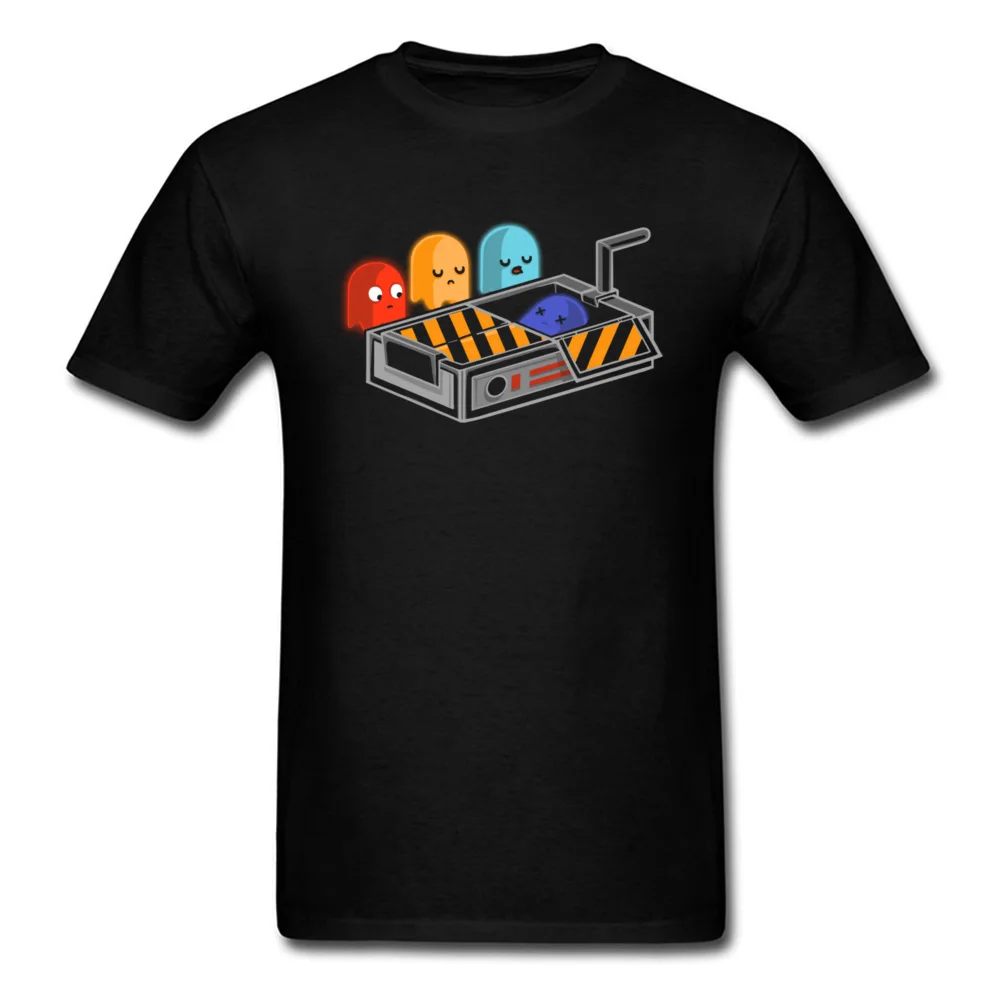 

Camiseta de Ghost Busted para hombre, camisa divertida para jugador, ropa de calle con estampado de dibujos animados, ropa negra