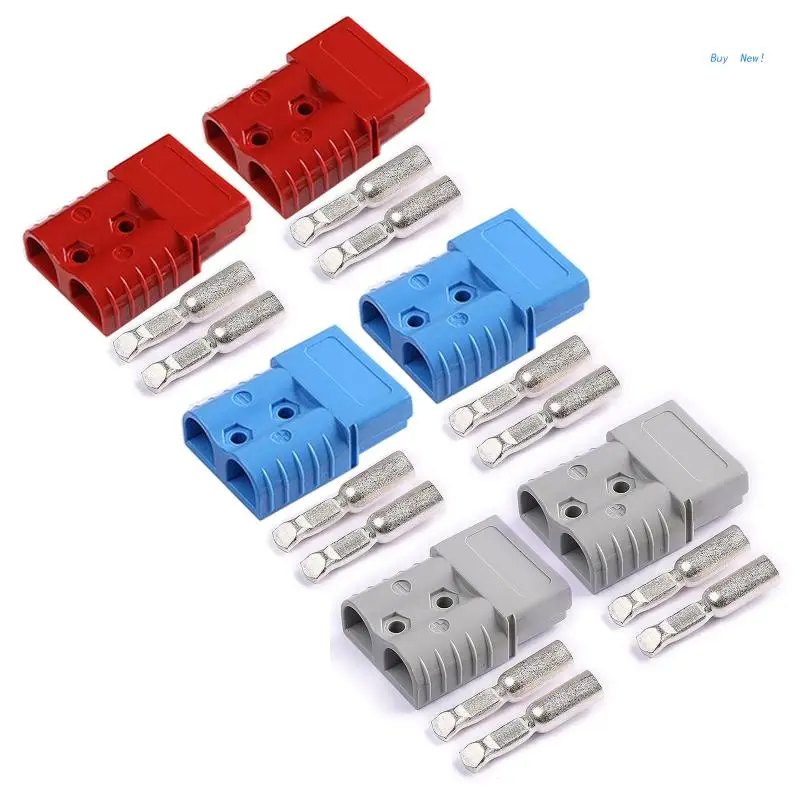 

BlueGray Red Double Pole with Copper Contact Power Connectors 120A 600V High Current Plug for Electric Car Battery