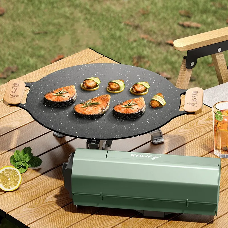 

KIVA-Outdoor Camping Picnic Stove, Portable, Foldable, Stainless Steel Gas Stove, Safety Cooking Utensil, Free Control of Fire