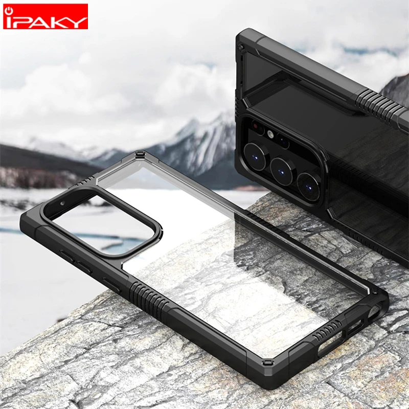 

Чехол для Samsung S23 iPaky S23 Plus PC TPU гибридные противоскользящие армированные подушки безопасности противоударный чехол для Samsung Galaxy S23 Ультра чех...