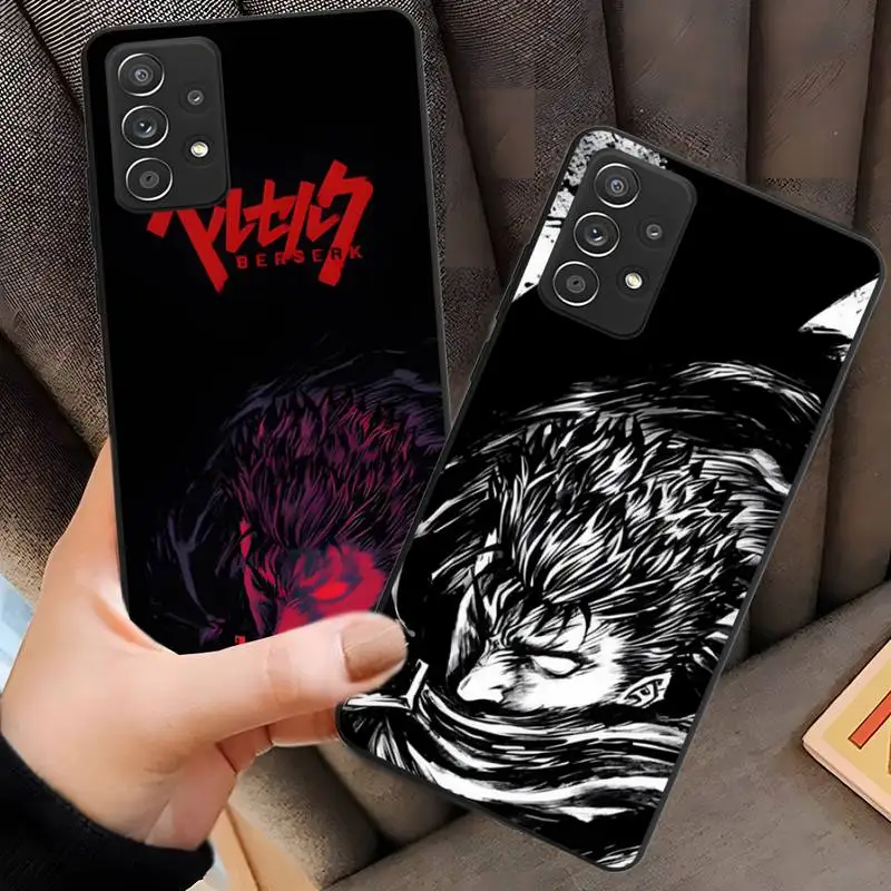 

T23 Berserk Guts Anime Phone Case Fundas For Samsung A52 A50s A51 A72017 A72018 A62018 A50 A13 A53 A73 Macia Shockproof Capa