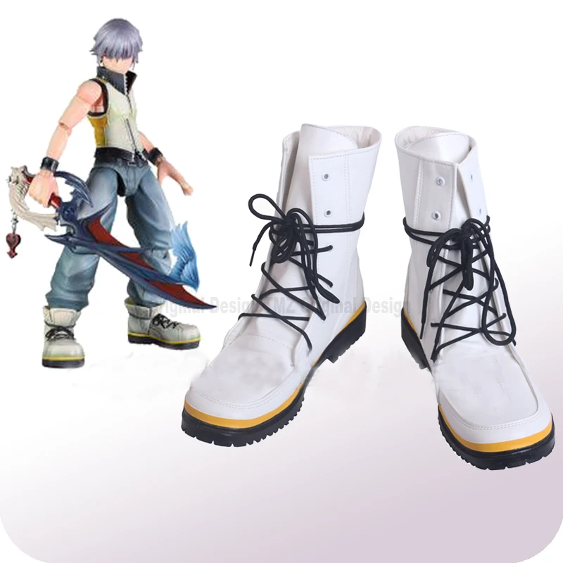 

Kingdom Hearts Riku White Cosplay Shoes Boots Halloween Carnival Cosplay Costume Accessories