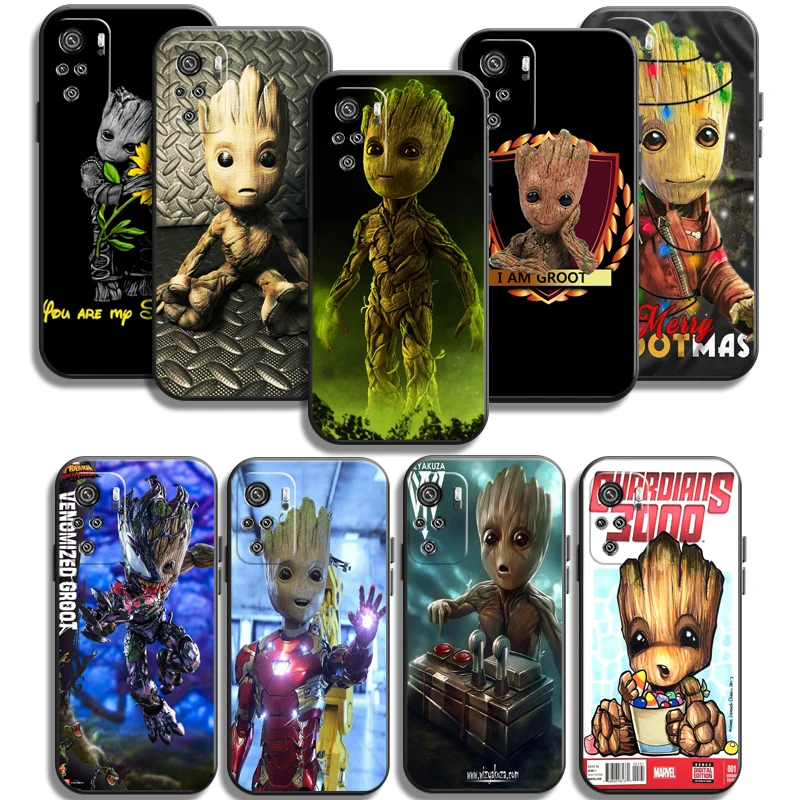 

Marvel Groot Cartoon Phone Cases For Xiaomi Redmi 7 7A 9 9A 9T 8A 8 2021 7 8 Pro Note 8 9 Note 9T Cases Funda Soft TPU Coque