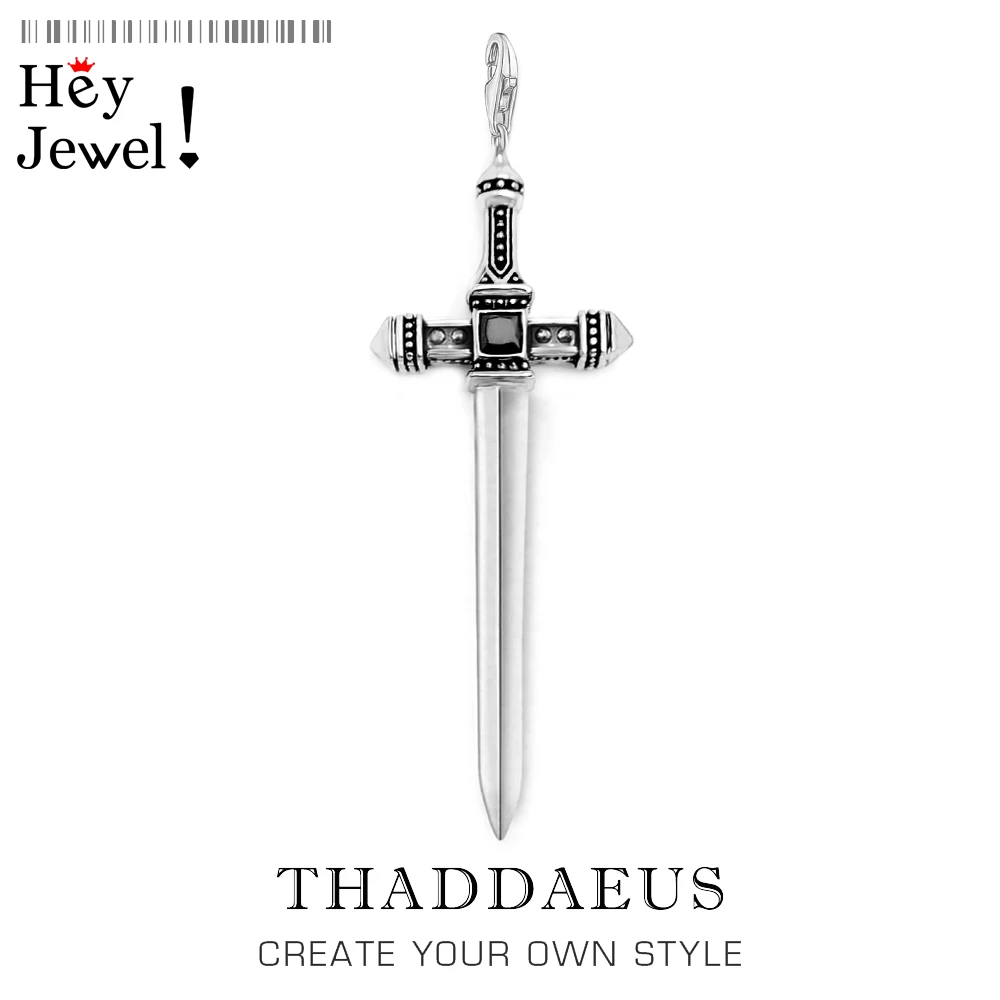 

Pendant Sword,2017 Brand New Fashion Jewelry Europe Style Bijoux 925 Sterling Silver Vintage Gift For Woman & Rebel Men