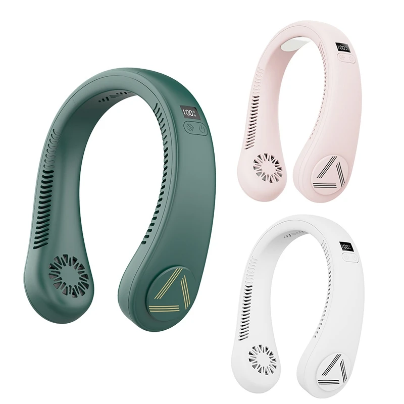 

USB Leafless Hanging Neck Fans Portable 4000Mah Rechargeable Battery Personal Fan Portable Low Noise Cooling Fan