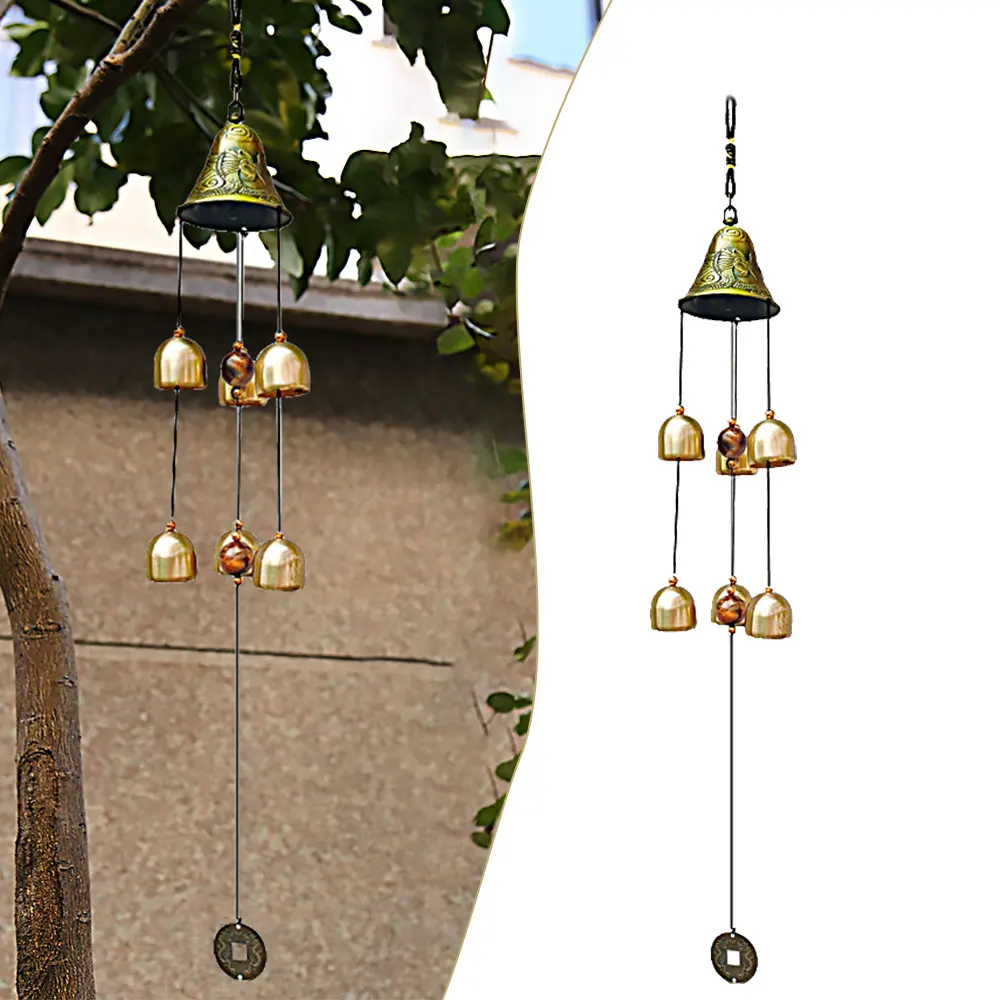 

50CM Hanging Large Outdoor Garden Wind Chimes Metal Yard Decor Ornament Copper