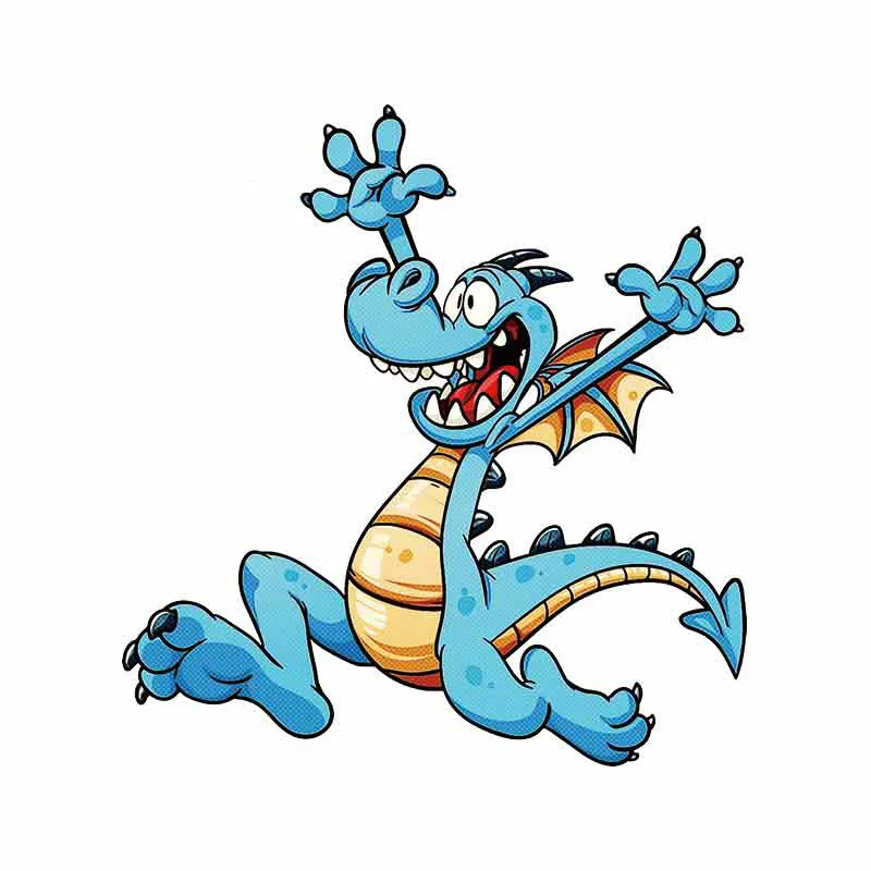 

Interesting Blue Dinosaur Motorcycle Stickers Car Bumper Trunk Cover Scratches Wrap Waterproof Decoration Car Decals PVC13x12cm