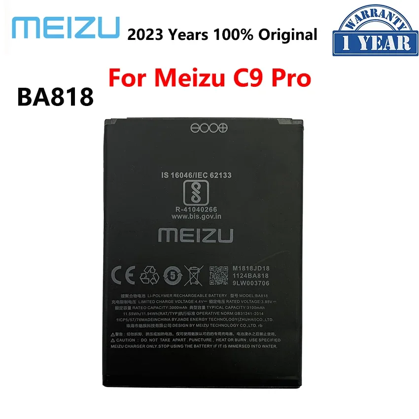 100% Оригинальный аккумулятор 3000 мАч BA818 для Meizu C9 Pro C9Pro BA 818 сменные батареи