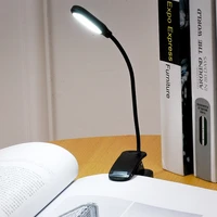 led flashlight dimming hose small table lamp mini book clip lamp usb charging eye protection reading work lamp lantern
