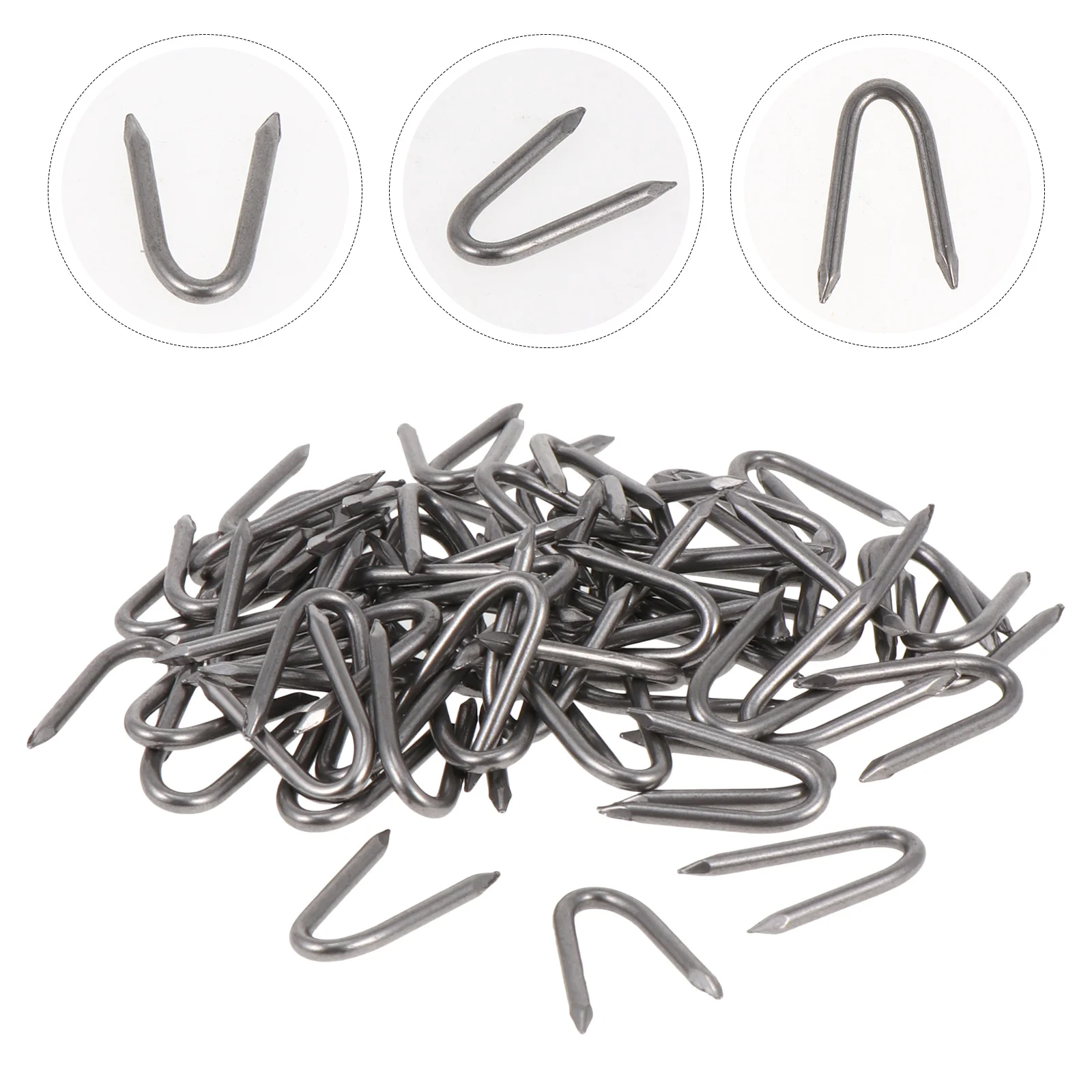 

70 Pcs Garden Securing Pegs Cable Staples Garden Stakes Mini Fence Staple Netting U Staple Nail U- Type Turf Staples Nail Tools