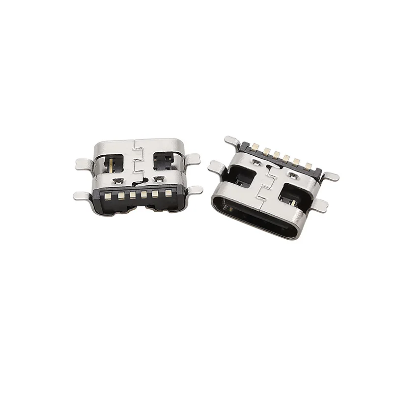 

10/20 шт. 6-контактный USB-разъем типа C, разъем SMD Type-C, адаптер для зарядного порта «сделай сам», адаптер