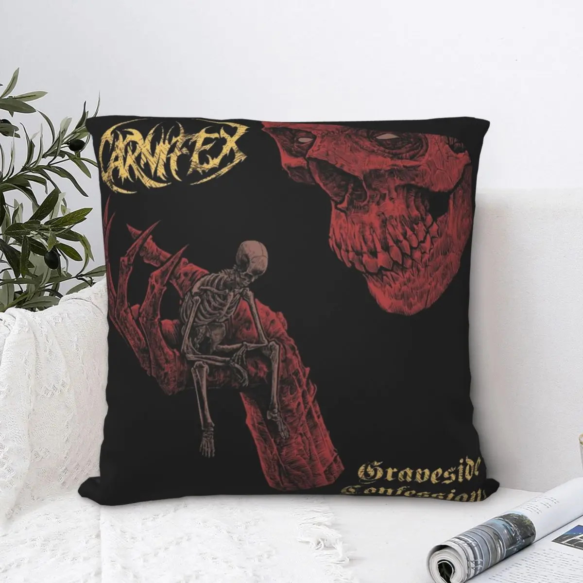 

Лучший металлический чехол Deathcore Наволочка Чехол для подушки, домашний диван, автомобильная декоративная подушка, квадратная хлопковая Под...